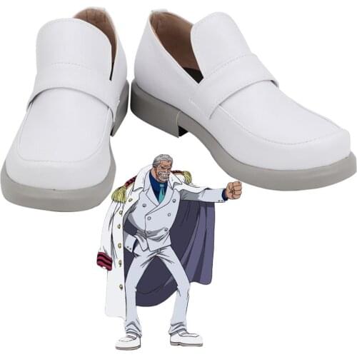 One Piece Monkey D Garp Cosplay Boots White Shoes Custom Made Any Size