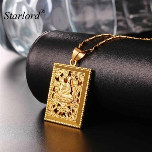 Starlord Islam Necklace&Arabia Palace Gold Color Link Chain For Women Ethnic Collares Pendant Bijoux Wholesale P2433