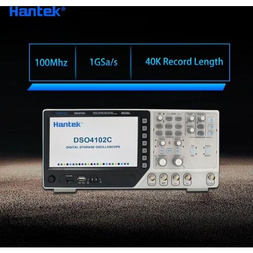 Hantek DSO4102C Digital Multimeter Oscilloscope USB 100MHz Bandwidth 2 Channels Handheld Osciloscopio Portatil Logic Analyzer