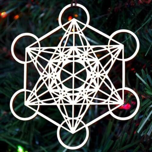 Flower of Life Wooden Shape Laser Cut Wood , Wooden Wall Home Decor,Sacred Geometry Symbol Fruit of Life Christmas Decoration