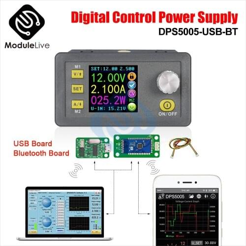 DPS5005 Constant Voltage Current DC-DC Step-down Communication Power Supply Buck Module Voltage Converter LCD Voltmeter 50V 5A