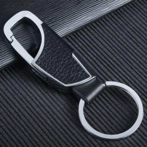 Exquisite metal leather keychain key for hyundai tucson 2016 2017 ix35 i30 solaris accent santa fe creta Sonata Azera Veracruz