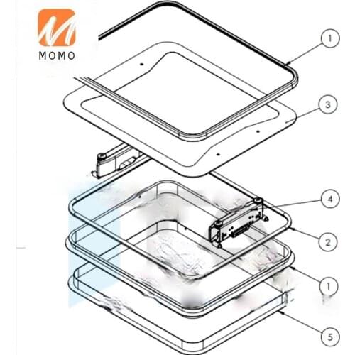 TA eko glass bus roof hatch / bus roof skylight hatch