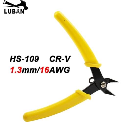 HS-109 CR-V 1.3mm/16AWG Electrician wire Cable Plastic pliers Cutting cable cutter Hand Side Snips Electrictrician tool