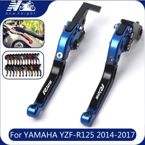 Motorcycle CNC Aluminum Alloy Adjustable Foldable Brake Clutch Lever Accessories For YAMAHA YZF-R125 YZFR125 2014 2015 2016 2017