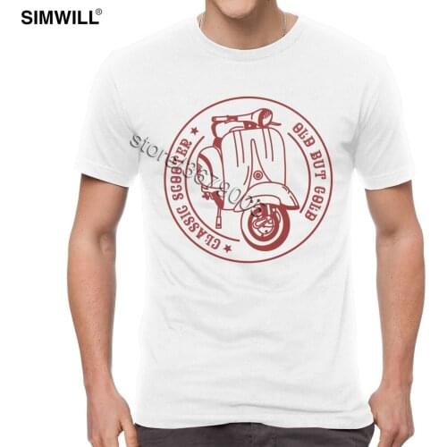 Classic Scooter T shirt Men Cotton Rider Tees Short Sleeved Round Collar Italy Bike T-Shirt