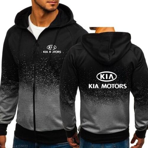 2021Men Fashion Hoodies Mens Casual KIA motors sweatshirt Brand Hoody Mens zipper coat High Quality