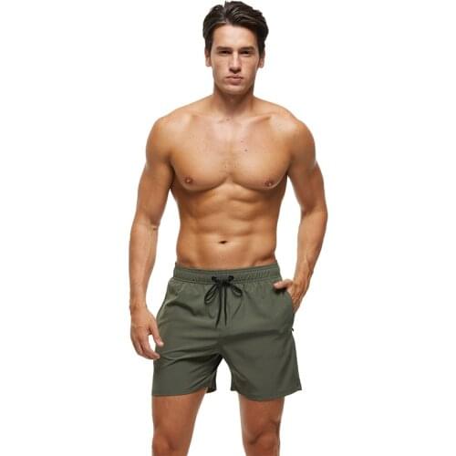 Polyester Mens Swim Trunks Quick Dry Beach Shorts with Zipper Pockets and Mesh Lining Cloth Accessories