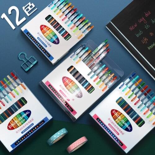 12+12pcs/Set Gel Pen Set 0.5mm Morandi Color With 12 Refills School Stationery Office Accessories Presented By Kevin&sasa Crafts