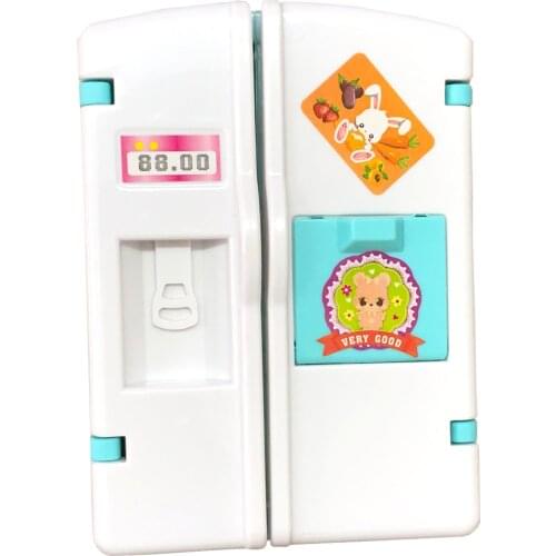 NK1 Pcs Mini Doll fridge fashion Furniture kitchen Refrigerator For barbie accessories For Kelly Doll dream house Play Toys DZ