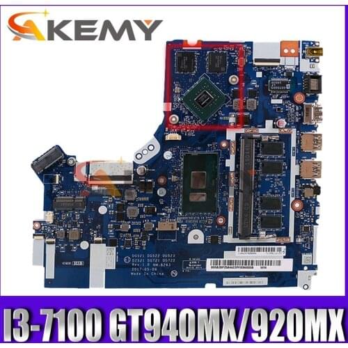 NM-B243 For Lenovo Ideapad 320-17IKB/320-15IKB Laptop Motherboard CPU I3-7100 4GB-RAM GT940MX/920MX 2G 100% Test ok