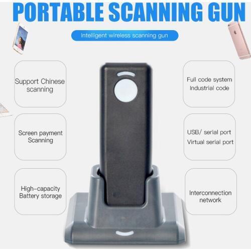New waterproof handheld Bluetooth Wireless 2D Barcode Scanner fast scanning QR Barcode Reader PDF417