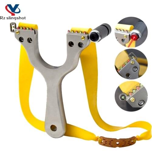 Hunting Slingshot Professional Powerful Stainless Steel High Precision Laser Aiming Catapult Bow Outdoor Shooting Accessories