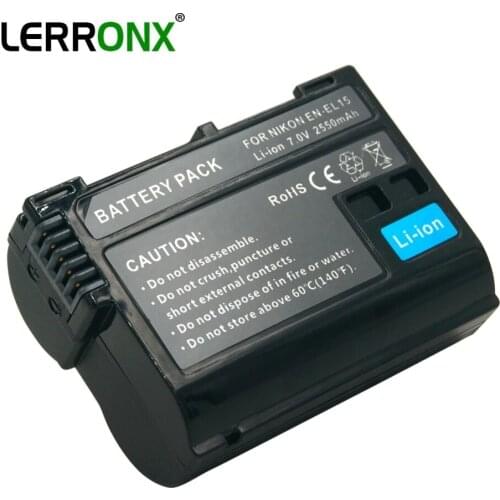 LERRONX EN-EL15 ENEL15 rechargeable digital battery en-el15a EN EL15 2550mAh camera battery for Nikon D500 D750 D7100 D7000