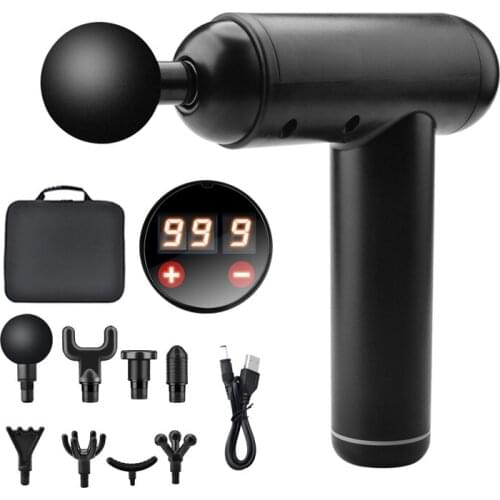 Portable USB Recharge Massage Gun Fascia Gun Sport Therapy Muscle Massager Body Relaxation Pain Relief Slimming Shaping Massager