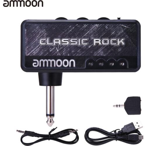 Ammoon Portable Electric Guitar Amplifier Amp Mini Headphone Amp Built-in Distortion Effect Guitar Accessories Top Quality Parts