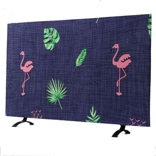 Rectangle Outdoor TV Dust Cover Nordic Style Crystal Flannel TV Cover Hanging LCD Curved Flat Screen TV Universal Cover Towel