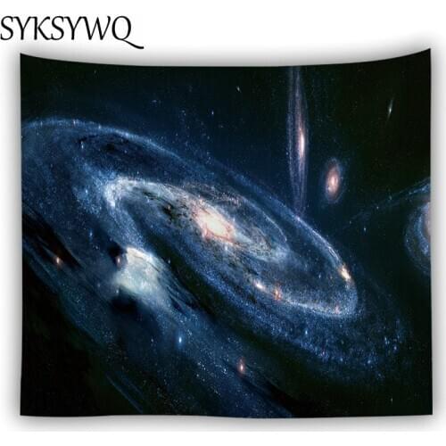 Psychedelic tapestry polyester wall fabric tapestry tapiz tela space galaxy blanket large tapestry