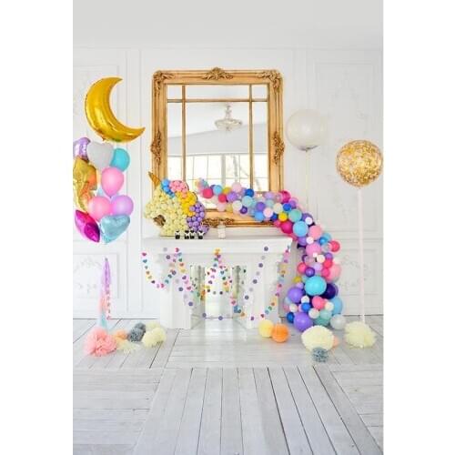 Russia baby shower photo backgrounds fabric balloon party kids photography backdrop for photographic studio backgrounds S-3088