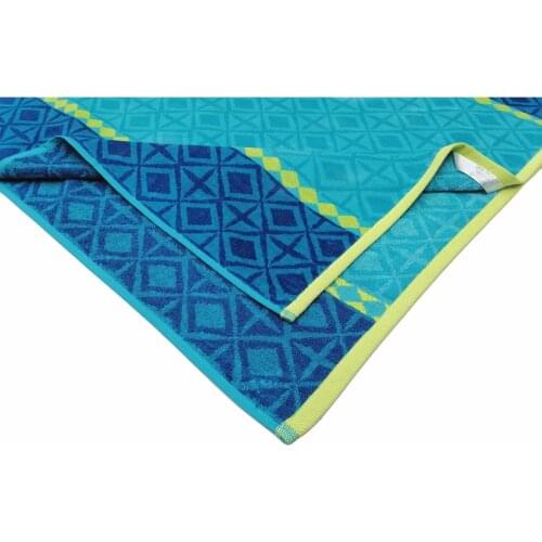 Maisonette K.lattice Aqua 86x173 cm Beach Towel Sea Towel Home & Garden Home Textile Towel Beach For