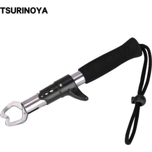 TSURINOYA Portable Stainless Steel Fishing Gripper Fish Grip Lip Clamp Grabber Fishing Plier Fishing Tackle Gripper Accessoryer