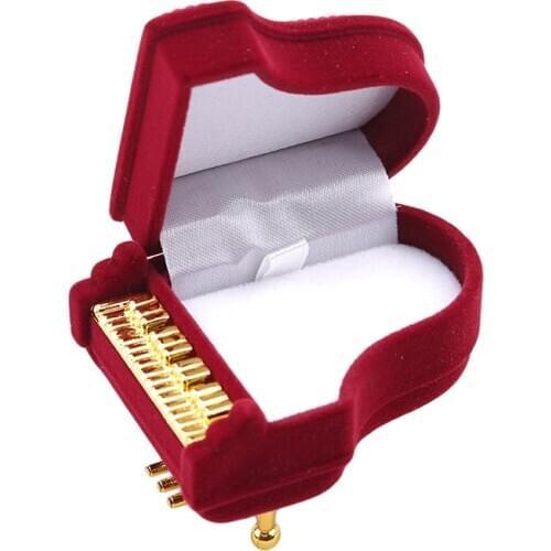 Creative Piano Ring Box Earring Packing Pendant Jewelry Box Storage Case Gift For Wedding Engagement Rings Jewelry Box Organizer