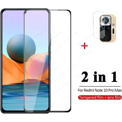 2in1 Camera Lens Protector For redmi note 10 pro max Glass Case For xiaomi redmi note 10pro not10 10 Tempered Glass Cover films