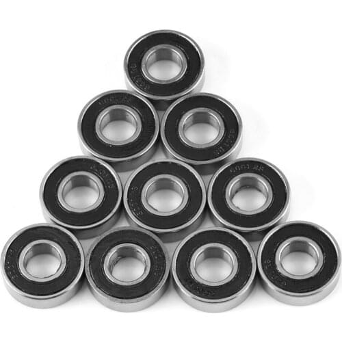 10Pcs/set 6001-2RS Ball Bearing Sealed Deep Groove Ball Bearings 2 Rubber Seals Pprotect 12 x 28 x 8mm for Industrial Machines
