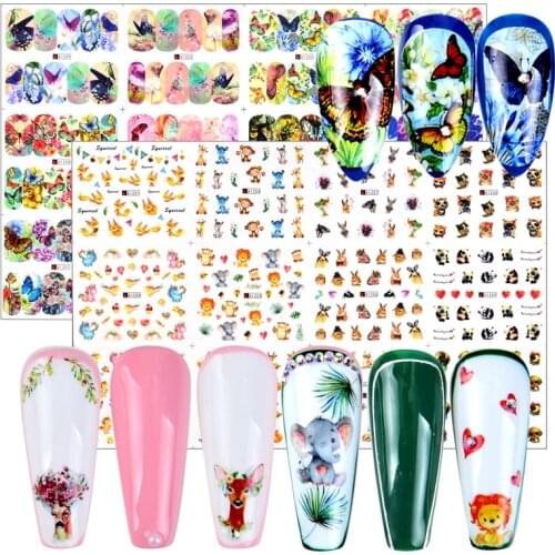 12 Designs Mixed Dreamcatcher Nails Sticker Set Flowers Water Transfer Slider Decals on Nail Art Decorations DIY Adhesive Tips