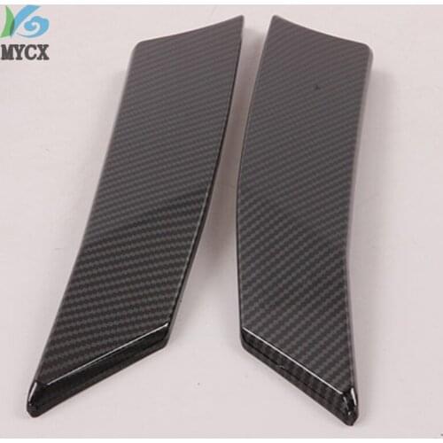 For Toyota RAV4 RAV 4 2019 2020 Carbon Fiber Car Window A C pillars Decorative Sticker Exterior Accessories 2PCS car-Styling