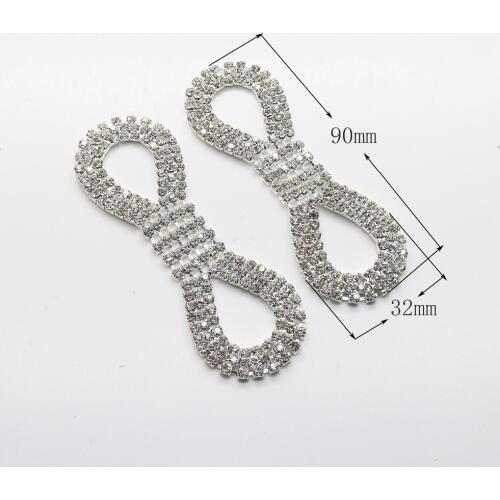 2pcs/lot Full crystal Rhinestone Bikini Connector / for Swimming wear bridal wedding/ bag/shoes decoration