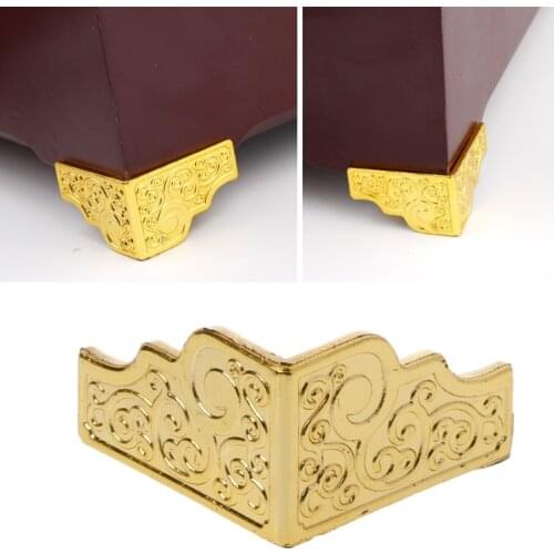 20PCS Gold Jewelry Box Wood Case Decorative Feet Leg Corner Protector Furniture