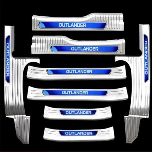 ACCESSORIES FIT FOR Mitsubishi Outlander Door Scuff Sill Plates Kick Step Entry Trim Cover Plate 2013 to 2018