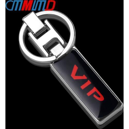 Car Styling 3D Metal VIP Key Chain Key Ring for Ford Honda Nissan Toyota Hyundai BMW Audi Kia Renault Keychain car accessories
