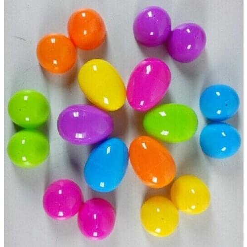 Free shipping 6 color Easter gift decoration Plastic eggs Easter Egg 6x4cm 12pcs/lot