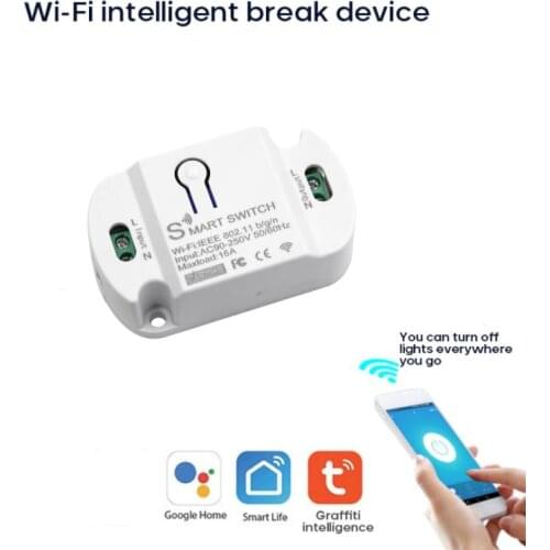 16A Tuya Wifi Switch DIY Wireless Remote Light Smart Home Automation Relay Module Controller Work With Alexa Google Home