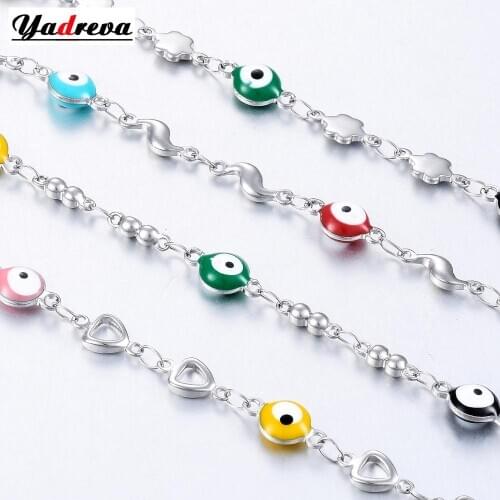 2020 New Stainless Steel Men And Women Chain Glasses Chain Evil Eye 6mm Width