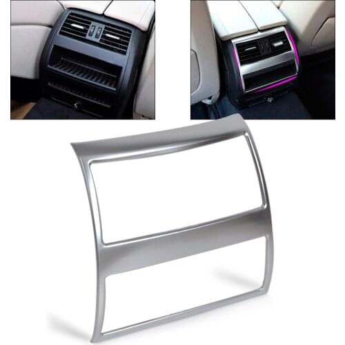 CITALL Car Chrome Rear Armrest Box Air Conditioning Vent Trim Cover For BMW 5 Series F10 F11 535i 550i 520i 2011 2012