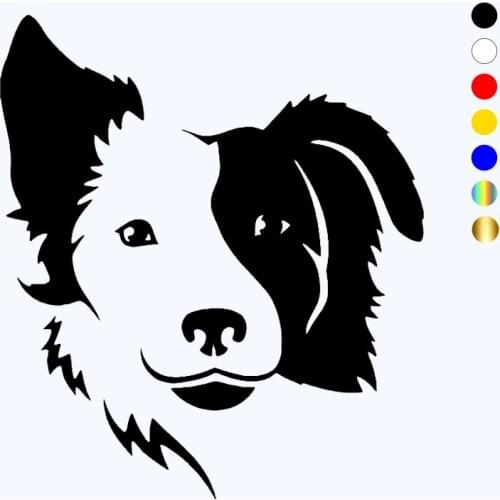 CK20430# Various Sizes Die-Cut Vinyl Decal Border Collie 2 Car Sticker Waterproof Auto Decors on Bumper Rear Window