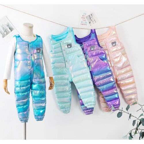 Winter Children Bib Pants for Kids Overalls Toddler Boys Pants Warm Baby Girls Pants Waterproof Trousers 1 5 Years