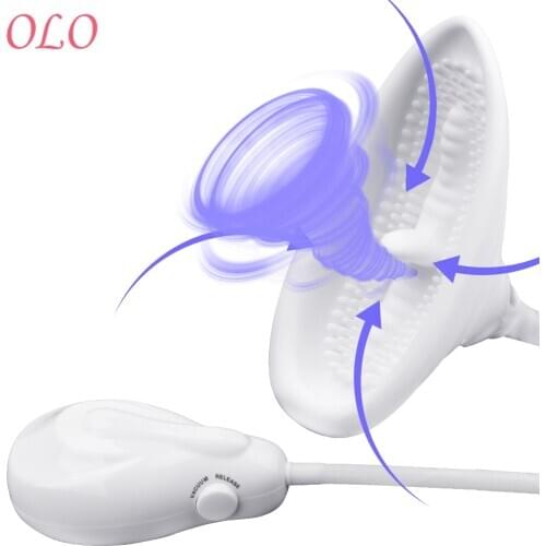 OLO Electric Vacuum Pump Sex Toys For Woman Tongue Vibrators Sucking Vibrators Clitoris Stimulator Nipple Suck Cup Vagina Pump