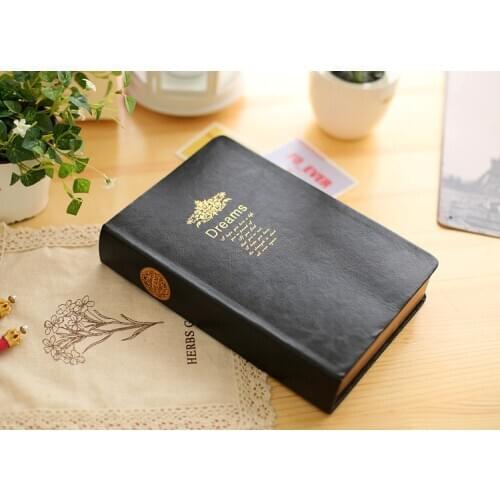 European retro creative stationery commemorative book Ultra thick 25k notebook Phnom Penh notebook black leather notepad