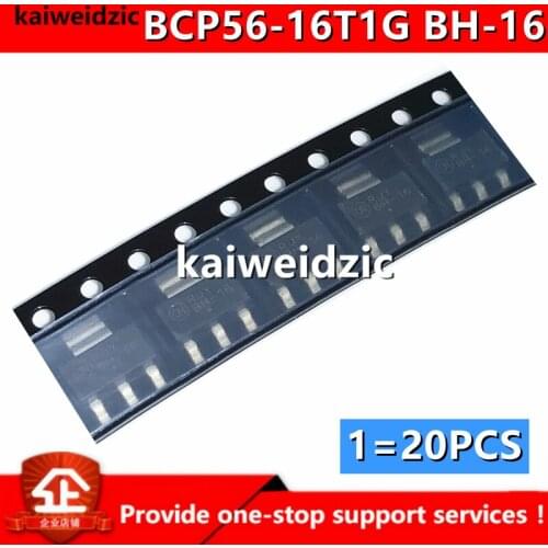 Kaiweikdic New imported original BCP56-16T1G Screen printing BH-16 SOT223 Bipolar junction transistor BCP56-16 triode