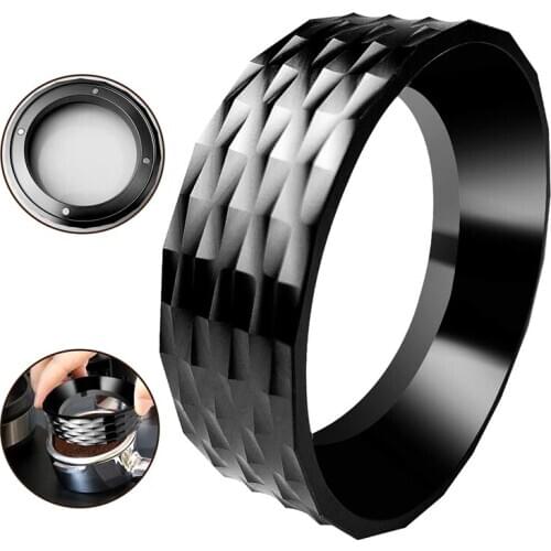 Hot Espresso Dosing Funnel Ring Aluminum Alloy Coffee Dosing Ring Replacement for 51mm Portafilter Baristas Tool