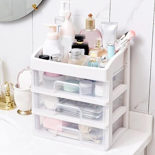 Jewelry Container Make Up Case Makeup Brush Holder Organizers Box Makeup Organizer Drawers Plastic Cosmetic Storage Box Rack