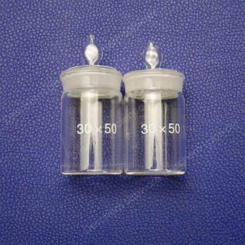 Lab Glass Weighing Bottle,30mmx50mm,Tall Form,Dia 30mm,Height 50mm,2 Pcs/Lot