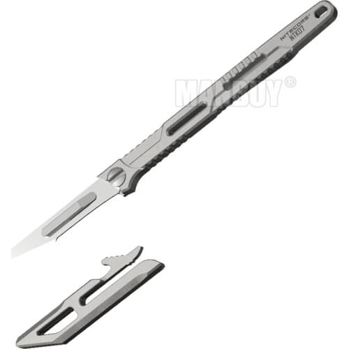 NITECORE NTK07 Ultra-Slim aero grade TC4 titanium alloy Unibody Knife Mini EDC Cutting Tool Hunting Camping Fishing Outdoor 2021
