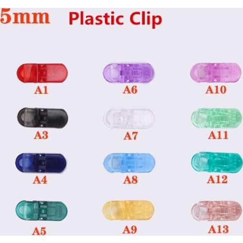 Wholesale 10000 PCS 5MM KAM Plastic Bib Clips, Plastic Pacifier Clip Many Colors For Choice Free Shipping