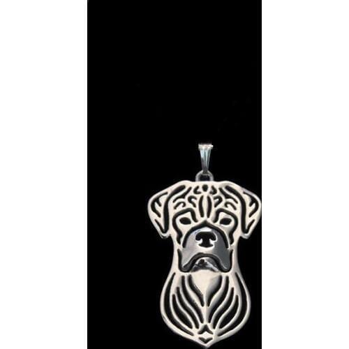 Wholesale dog brooches Boxer Silver plated good quality