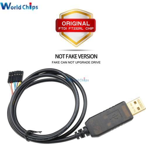 1M Download Cable Original 6PIN FTDI FT232RL USB to TTL RS232 Serial Wire Adapter Module For Arduino AVR For ARM Raspberry Pi